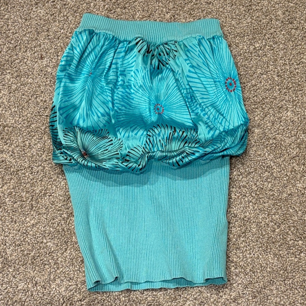 Bebe Turquoise Floral Women's Top
